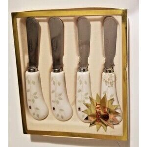 Lenox Butterfly Spreader Set Lady Bug & Honey Bee Boxed Set of 4 Any Occaasion